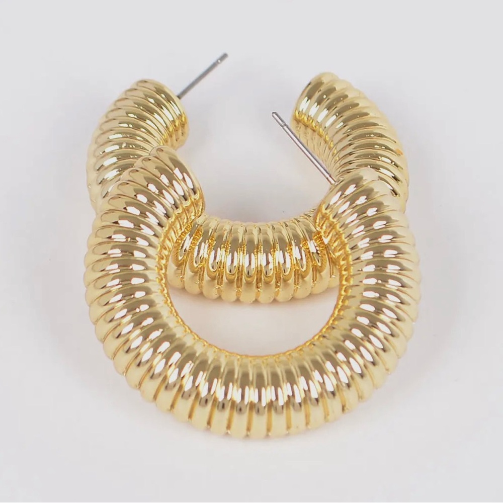 Radiant Gold Coil Earrings